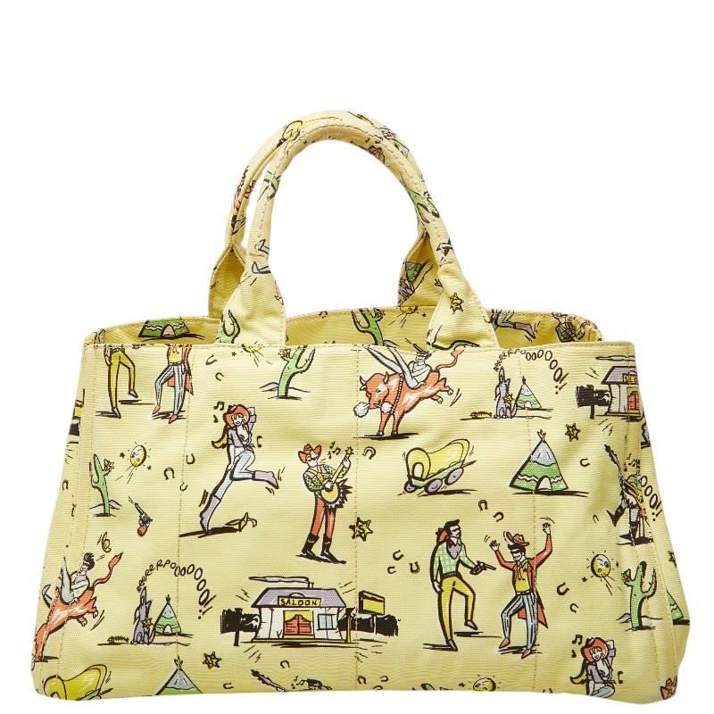 PRADA（プラダ） 三角ロゴプレート カナパ ラージ トートバッグ