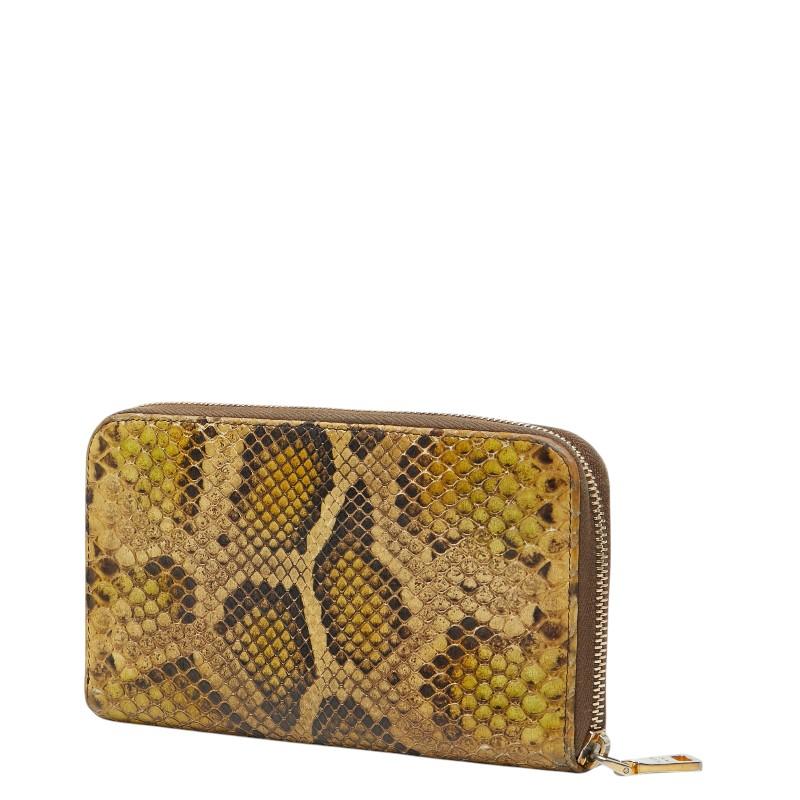 PRADA（プラダ） ロゴ パイソン ラウンドファスナー 長財布 1M0506