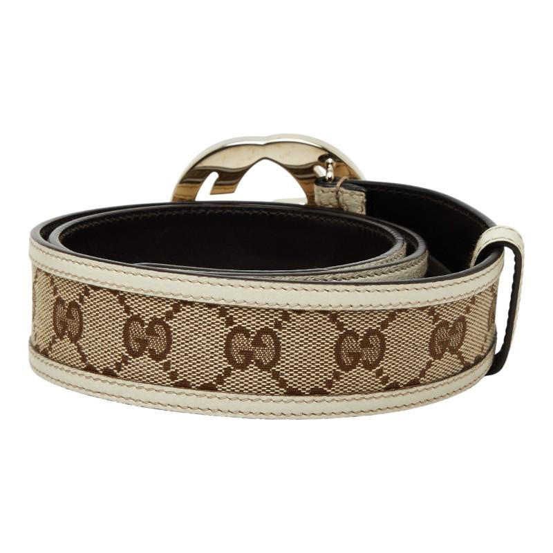 GUCCI（グッチ） インターロッキングG GGキャンバス ベルト 85・34