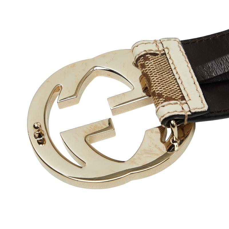GUCCI（グッチ） インターロッキングG GGキャンバス ベルト 85・34