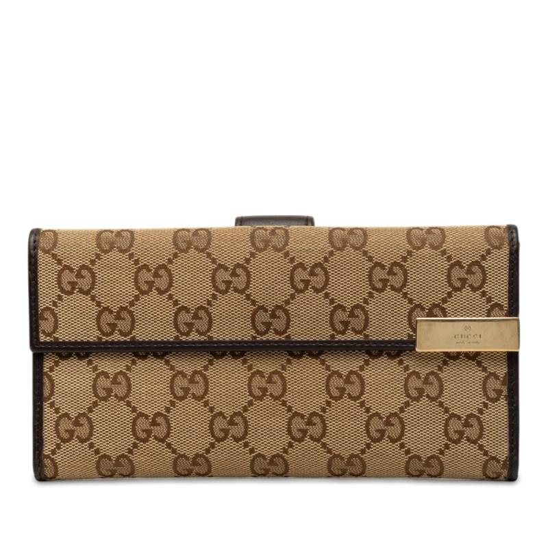 GUCCI（グッチ） GGキャンバス 長財布 257012 ベージュ ブラウン