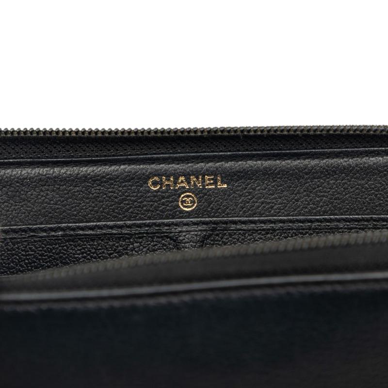CHANEL（シャネル） カメリア ココマーク ラウンドファスナー 長財布