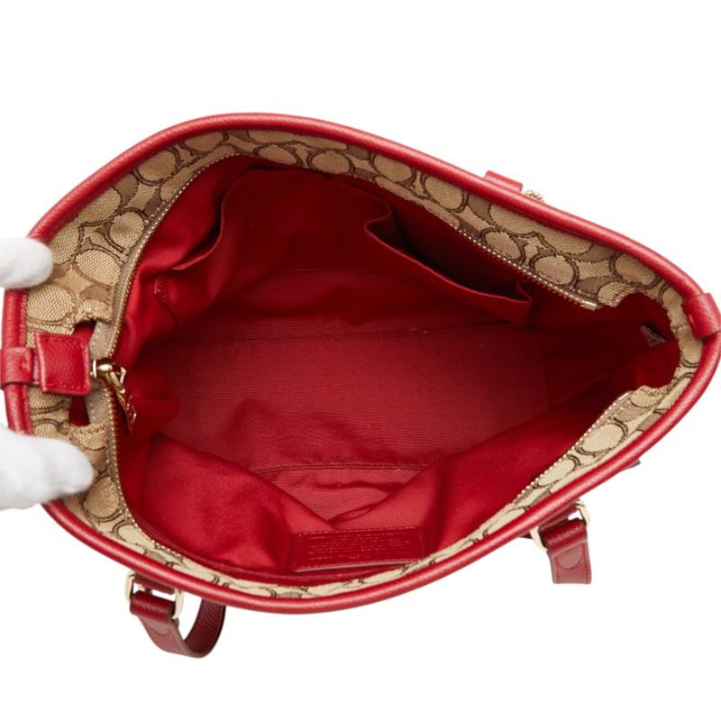 未使用タグ付きCOACH ハンドバッグ ボルドー レッド ゴールド金具 COACH（コーチ） シグネチャー トートバッグ ハンドバッグ F55364