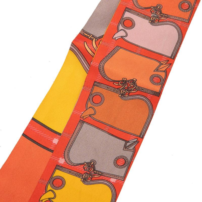 HERMES エルメス　ツイリー♡カマイユ HERMES（エルメス） ツイリー カマイユ Camails スカーフ オレンジ