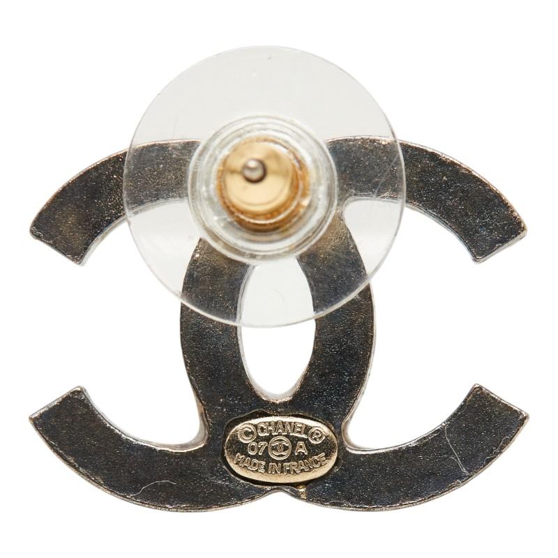 CHANEL（シャネル） ココマーク スタッドピアス 07A ホワイト ライン
