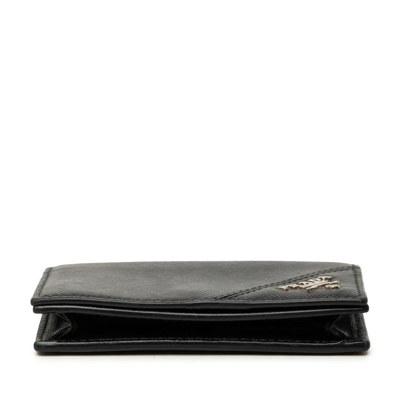 PRADA（プラダ） ロゴ カードケース 名刺入れ ブラック サフィアーノ
