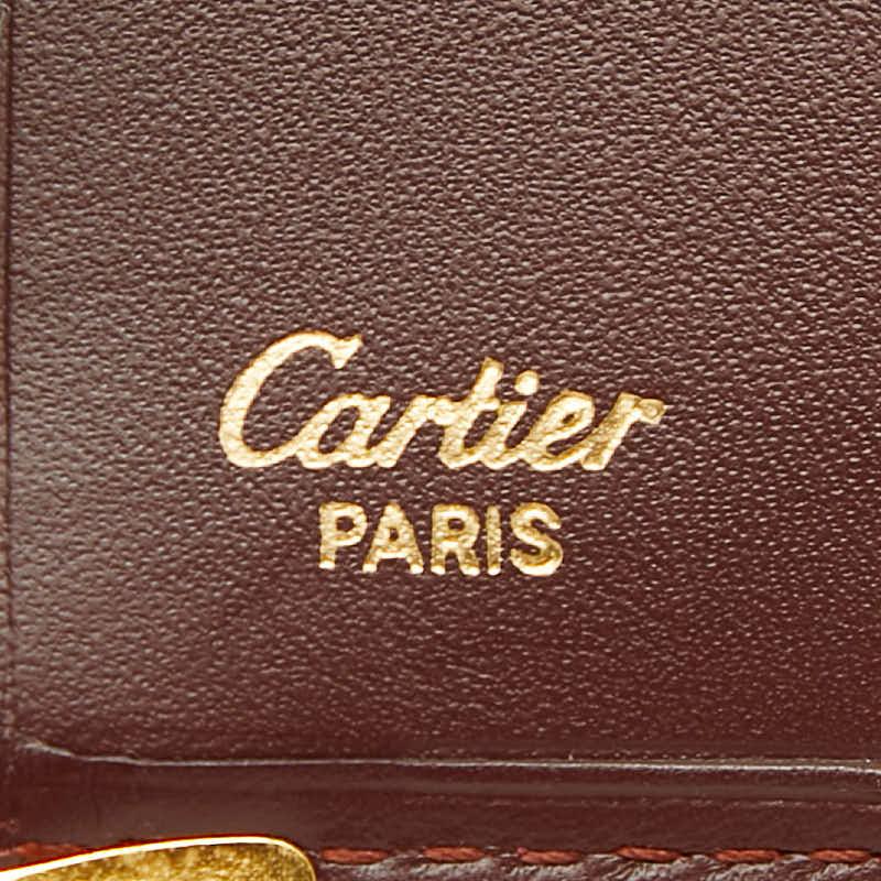 Cartier（カルティエ） マストライン 二つ折り財布 ボルドー ワイン
