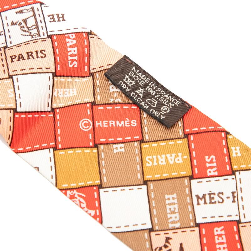 a130【美品】HERMES エルメス ツイリー ボルデュック・チェック HERMES（エルメス） ツイリー ボルデュックチェック Bolduc au Carre