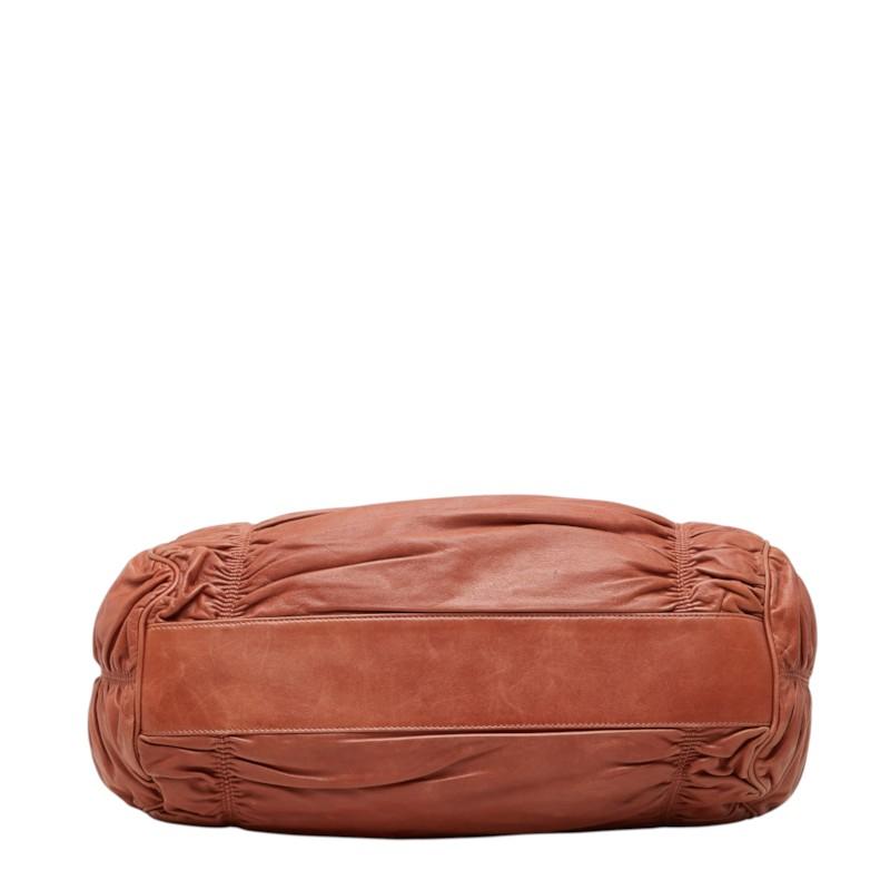 BALLY CARYNE レザー ギャザーバッグ Bally（バリー） ギャザー 編み込み ワンショルダーバッグ