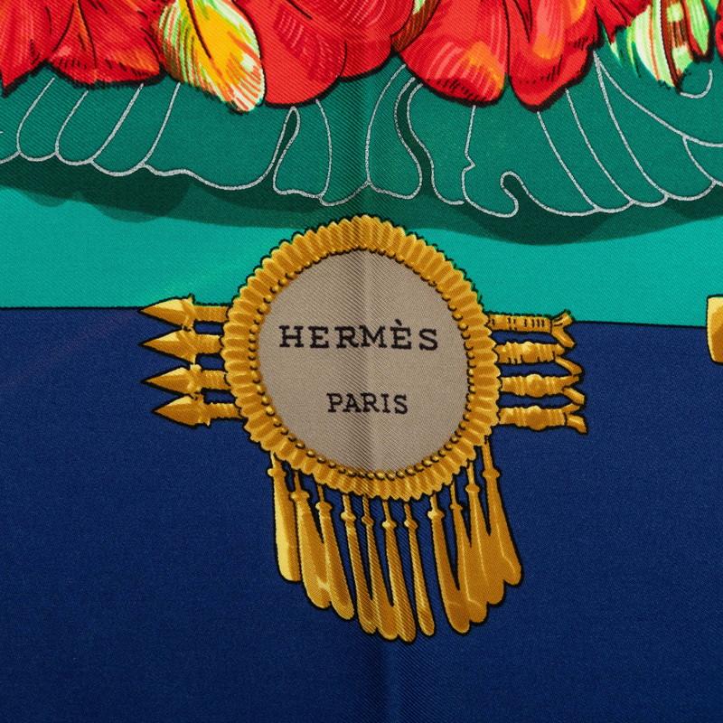 HERMES（エルメス） カレ90 Mexique メキシコ スカーフ ブルー マルチ