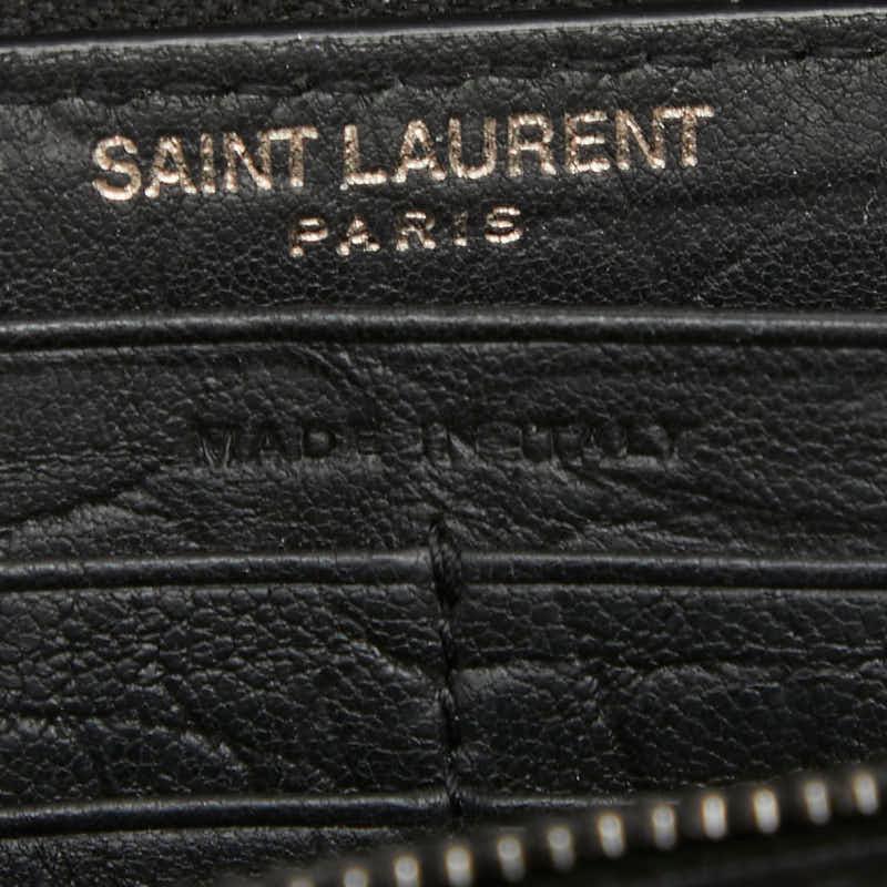 サンローラン ロゴ 長財布 レザー ラウンドファスナー Yves Saint Laurent（イヴ・サンローラン） サンローラン YSLロゴ 形
