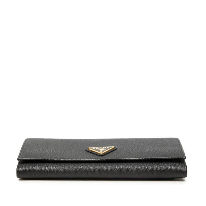 新品✨PRADA プラダ　1MH132 三角ロゴ　長財布　サフィアーノ 黒 PRADA（プラダ） 三角ロゴプレート 二つ折り 長財布 1MH132 ブラック