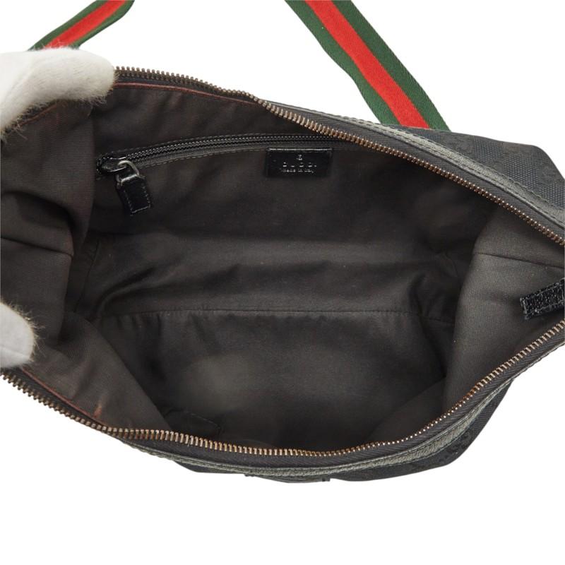 GUCCI グッチ GGキャンバス シェリーライン ブラック ショルダーバッグ GUCCI（グッチ） GGキャンバス シェリーライン 斜め掛け ショルダー