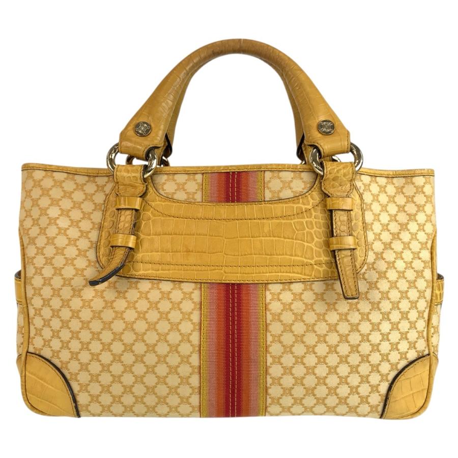CELINE（セリーヌ） マカダム柄 ハンドバッグ トートバッグ イエロー