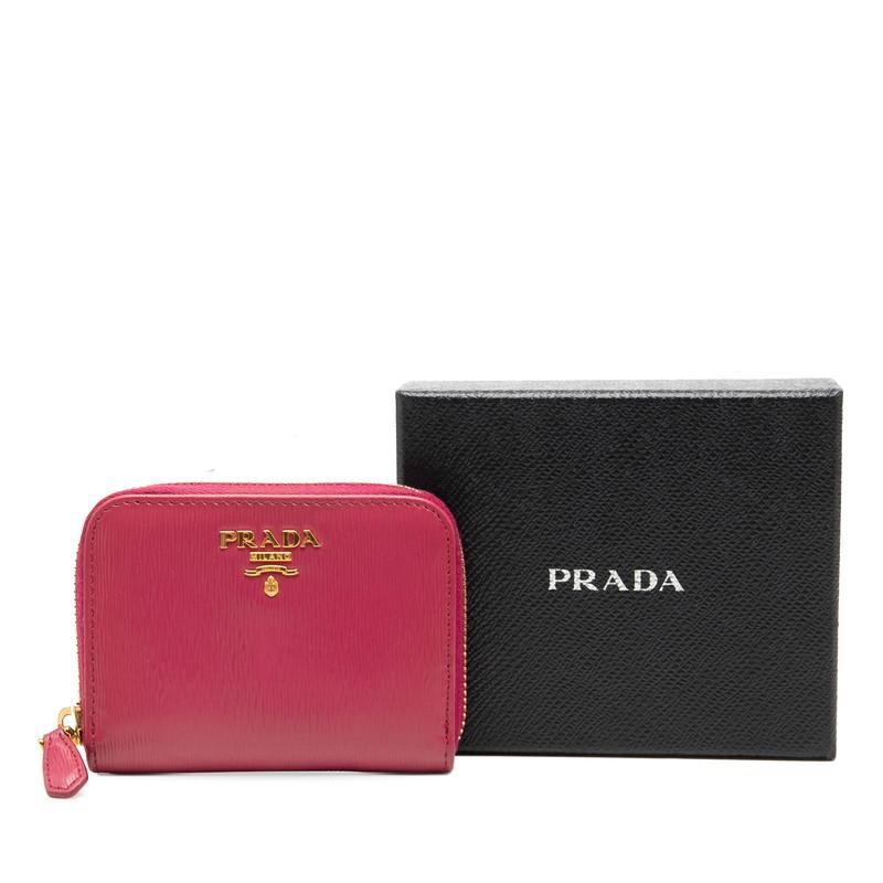 PRADA（プラダ） カードケース コインケース 小銭入れ ピンク レザー
