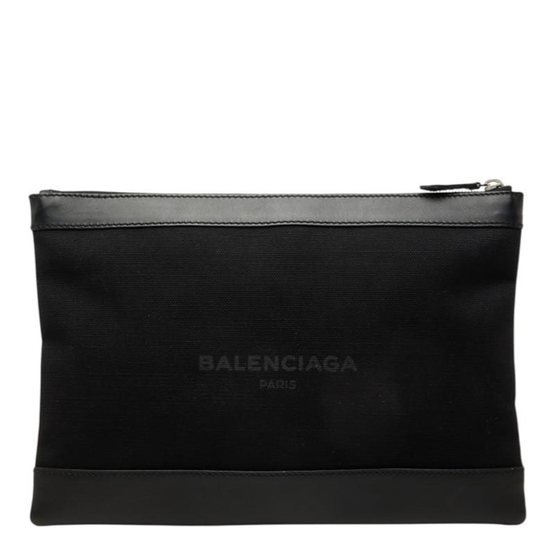 BALENCIAGA（バレンシアガ） ネイビークリップ クラッチバッグ