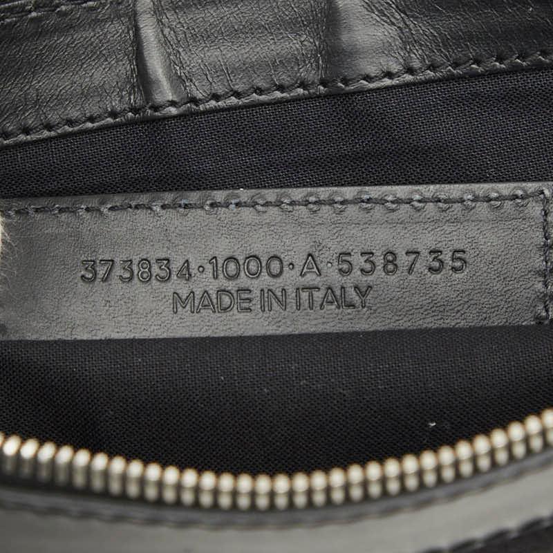 【美品】BALENCIAGA 373834 キャンバス レザー クラッチバッグ BALENCIAGA（バレンシアガ） ネイビークリップ クラッチバッグ