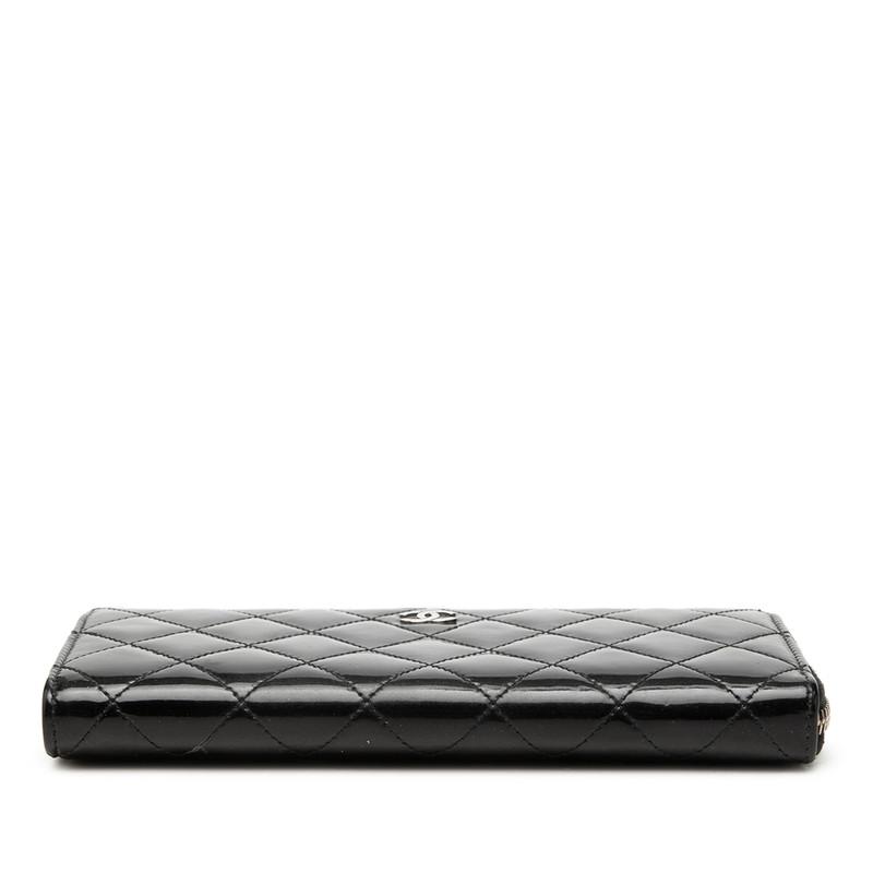 CHANEL（シャネル） ココマーク マトラッセ 長財布 ブラック パテント