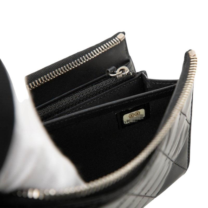 CHANEL（シャネル） ココマーク マトラッセ 長財布 ブラック パテント