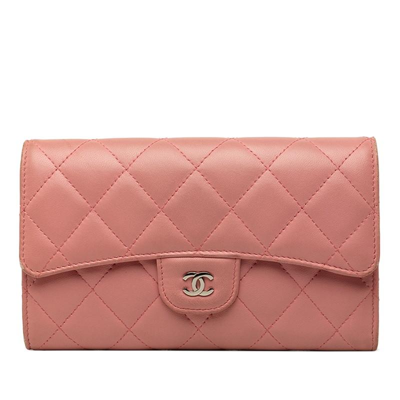 CHANEL（シャネル） ココマーク マトラッセ 三つ折り 長財布 A31506