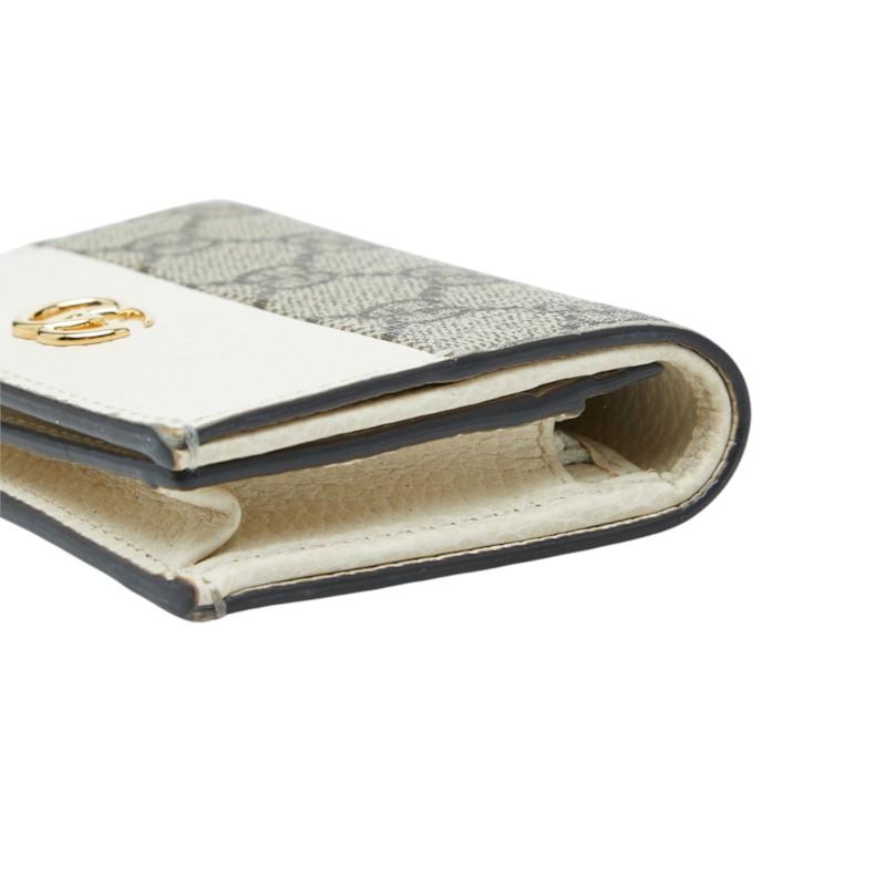 GUCCI（グッチ） GGスプリーム 二つ折り財布 658610 ベージュ ホワイト