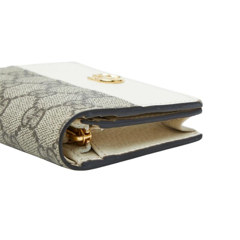 GUCCI（グッチ） GGスプリーム 二つ折り財布 658610 ベージュ ホワイト