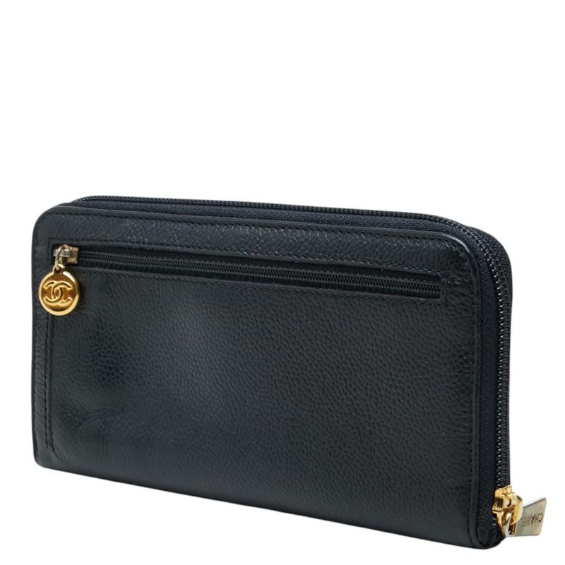 CHANEL（シャネル） ココマーク ラウンドファスナー 長財布 ブラック
