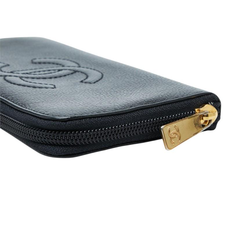 CHANEL（シャネル） ココマーク ラウンドファスナー 長財布 ブラック