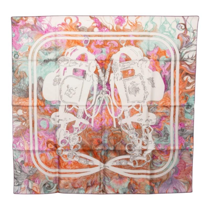 【極美品】エルメス カレ90 BRIDES de GALA 式典用馬勒 スカーフ HERMES（エルメス） カレ90 Brides de Gala en finesse 式典用馬勒