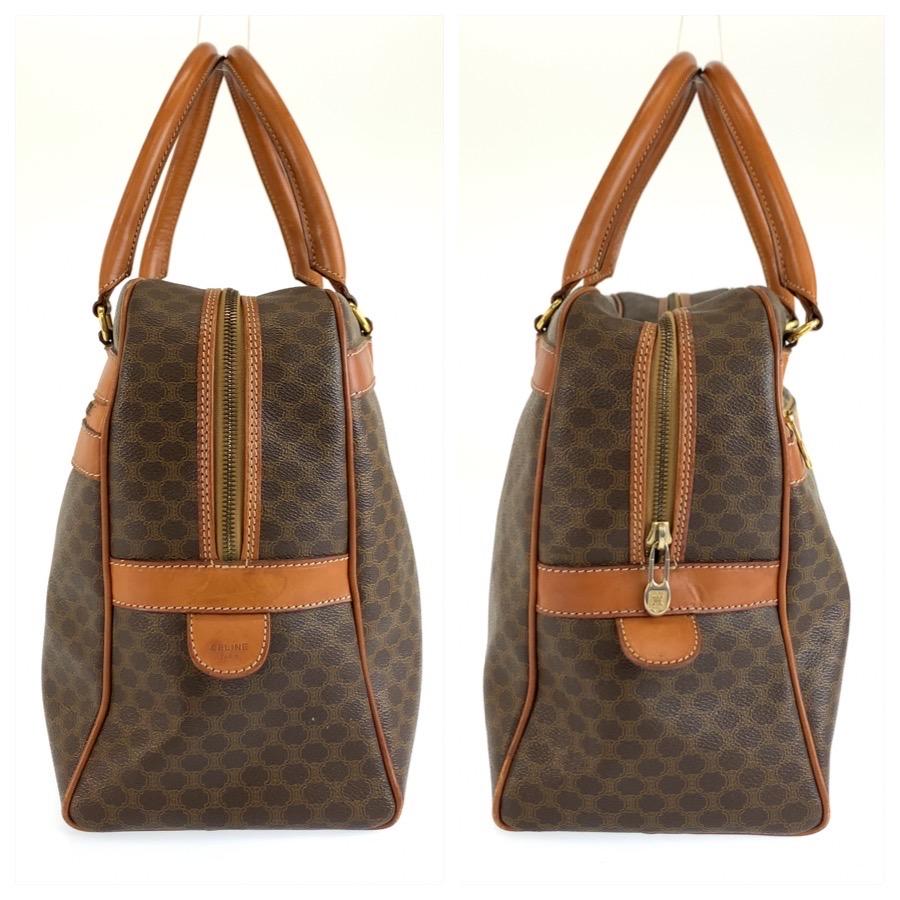 CELINE（セリーヌ） マカダム ボストンバッグ ハンドバッグ ブラウン