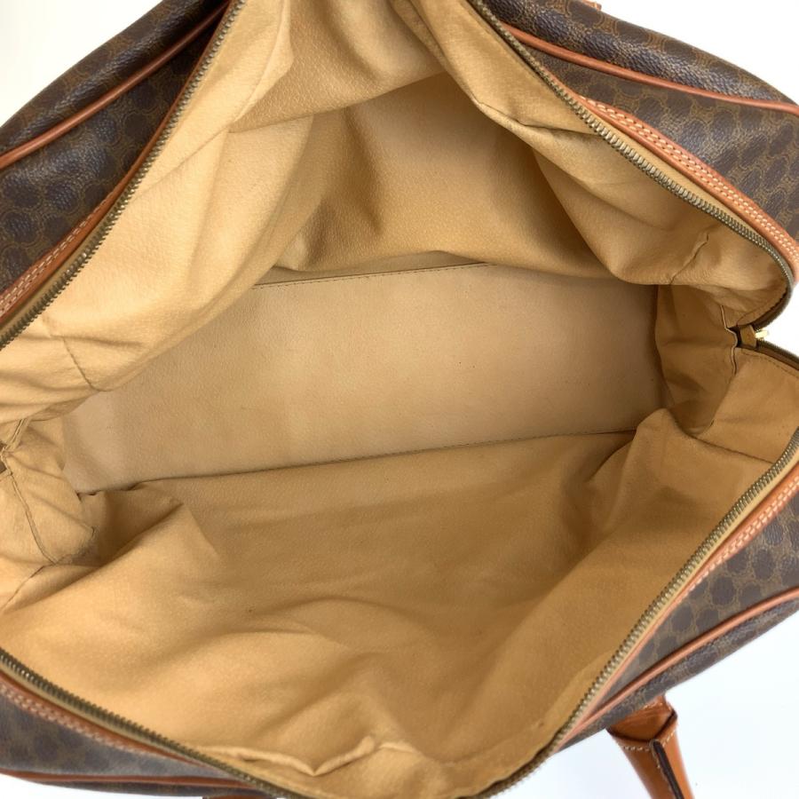 CELINE（セリーヌ） マカダム ボストンバッグ ハンドバッグ ブラウン