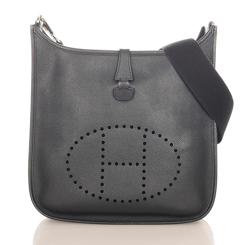 限定価格セール あす着対応 エルメス エブリン 1 Pm ブラック レザー 肩掛け 斜めかけ ショルダーバッグ メンズ Hermes E刻印 中古 バッグ Smssvg Org