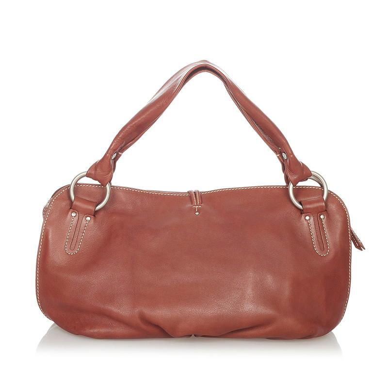 美品 CELINE セリーヌ パリス ビジネスバッグ レザー ブラウンイタリア製 CELINE（セリーヌ） ビタースウィート ブラウン レザー ショルダー
