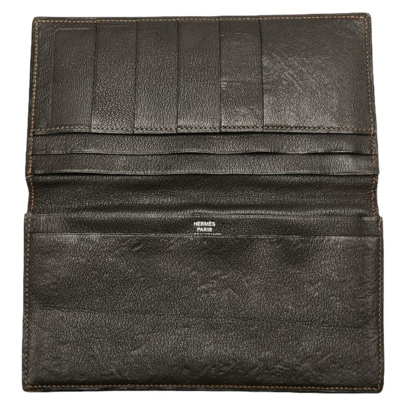 HERMES（エルメス） 長財布 ブラック アリゲーター レディース 【中古