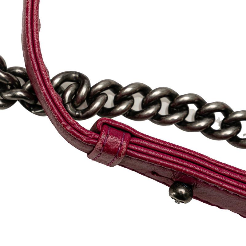 シャネル ボーイシャネル ココマーク マトラッセ チェーン 斜め掛け ショルダーバッグ ピンク ベロア レディース CHANEL 【中古】 CHANEL（シャネル） ボーイシャネル ココマーク マトラッセ チェーン