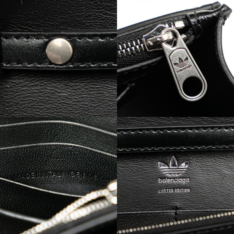 バレンシアガ ×adidas Hourglass アワーグラス 斜め掛け チェーンウォレット ショルダーバッグ  656050 ブラック BALENCIAGA 【中古】 BALENCIAGA（バレンシアガ） ×adidas Hourglass アワーグラス 斜め掛け