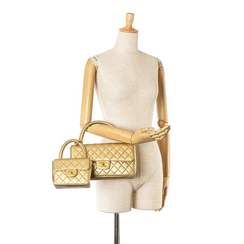 CHANEL シャネル マトラッセ ココマーク 親子バッグ ハンドバッグ 