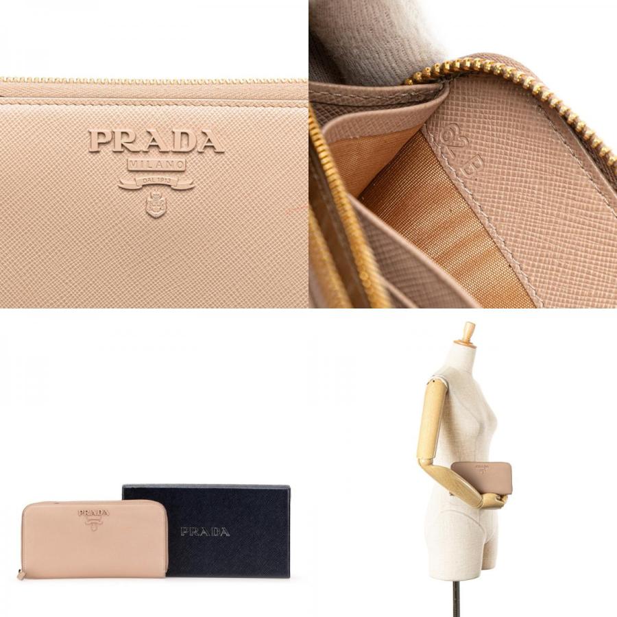 PRADA サフィアーノレザー 長財布 ベージュピンク