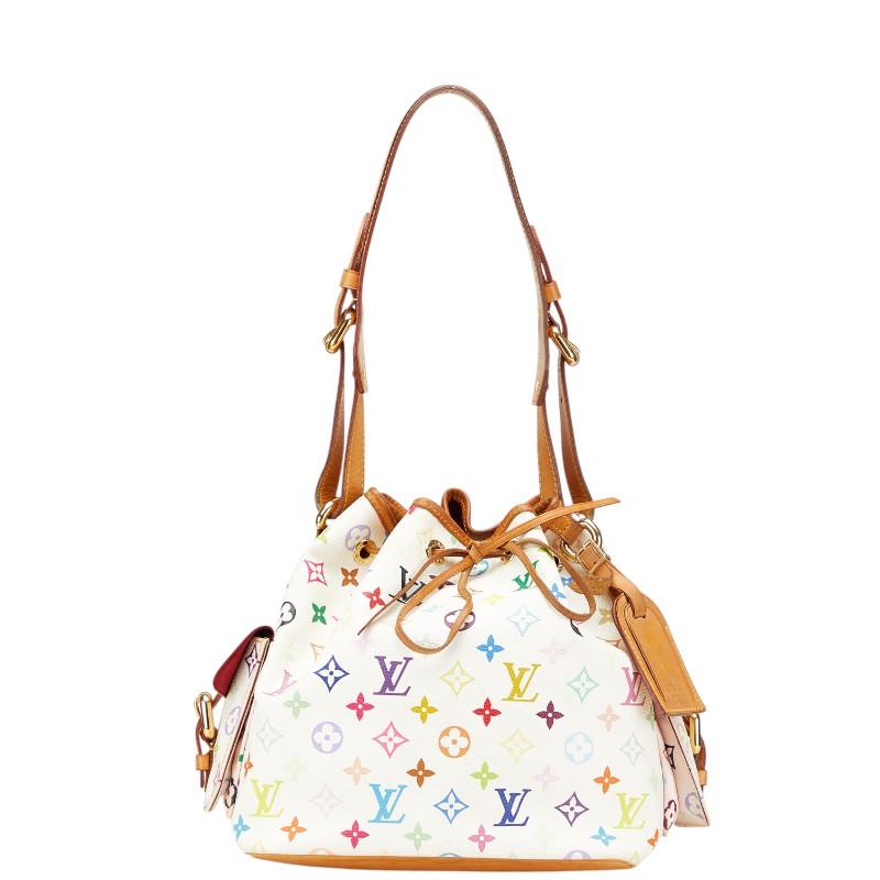ルイ ヴィトン モノグラム マルチカラー プチノエ ワンショルダーバッグ M42229 ホワイト PVC レザー レディース LOUIS VUITTON 【中古】 LOUIS VUITTON（ルイ・ヴィトン） ルイ ヴィトン モノグラム マルチ