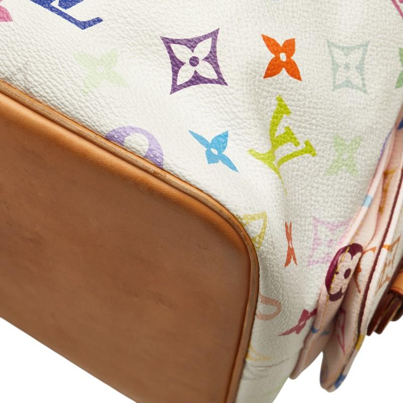 ルイ ヴィトン モノグラム マルチカラー プチノエ ワンショルダーバッグ M42229 ホワイト PVC レザー レディース LOUIS VUITTON 【中古】_6