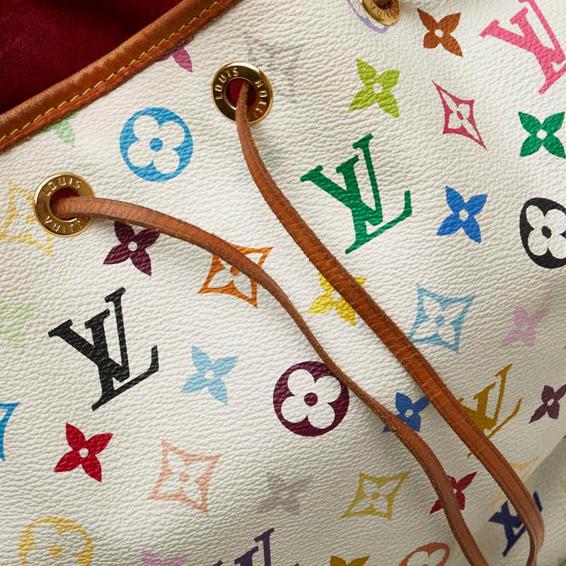 ルイ ヴィトン モノグラム マルチカラー プチノエ ワンショルダーバッグ M42229 ホワイト PVC レザー レディース LOUIS VUITTON 【中古】_7