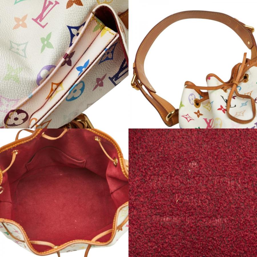 ルイ ヴィトン モノグラム マルチカラー プチノエ ワンショルダーバッグ M42229 ホワイト PVC レザー レディース LOUIS VUITTON 【中古】_8