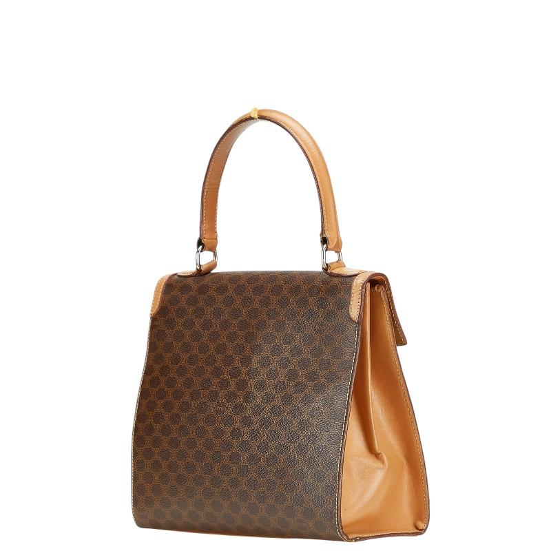 セリーヌ マカダム ハンドバッグ ブラウン PVC レザー レディース CELINE 【中古】 CELINE（セリーヌ） マカダム ハンドバッグ ブラウン PVC レザー