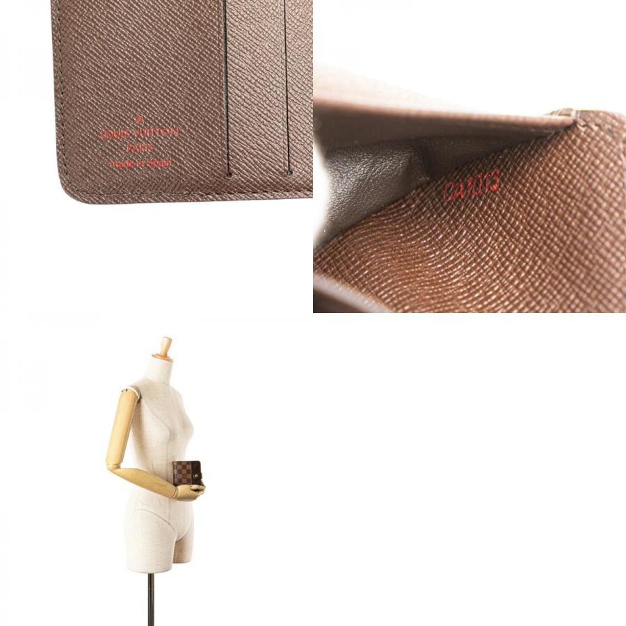 LOUIS VUITTON ルイ ヴィトン ダミエ コンパクト ジップ 二つ折り財布  