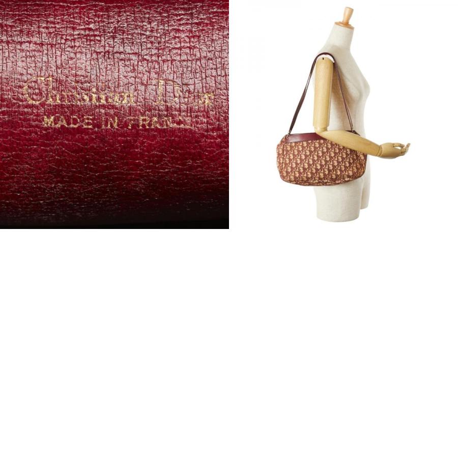 即発送！ディオール　ショルダーバッグ　トロッター　総柄レザー　キャンバス　ワイン ディオール トロッター ハンドバッグ ショルダーバッグ ワイン