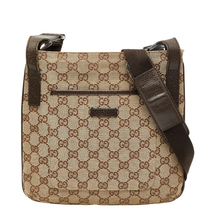 グッチ GGキャンバス 斜め掛け ショルダーバッグ 834268 ベージュ ブラウン キャンバス レザー レディース GUCCI 【中古】 GUCCI（グッチ） GGキャンバス 斜め掛け ショルダーバッグ 122793