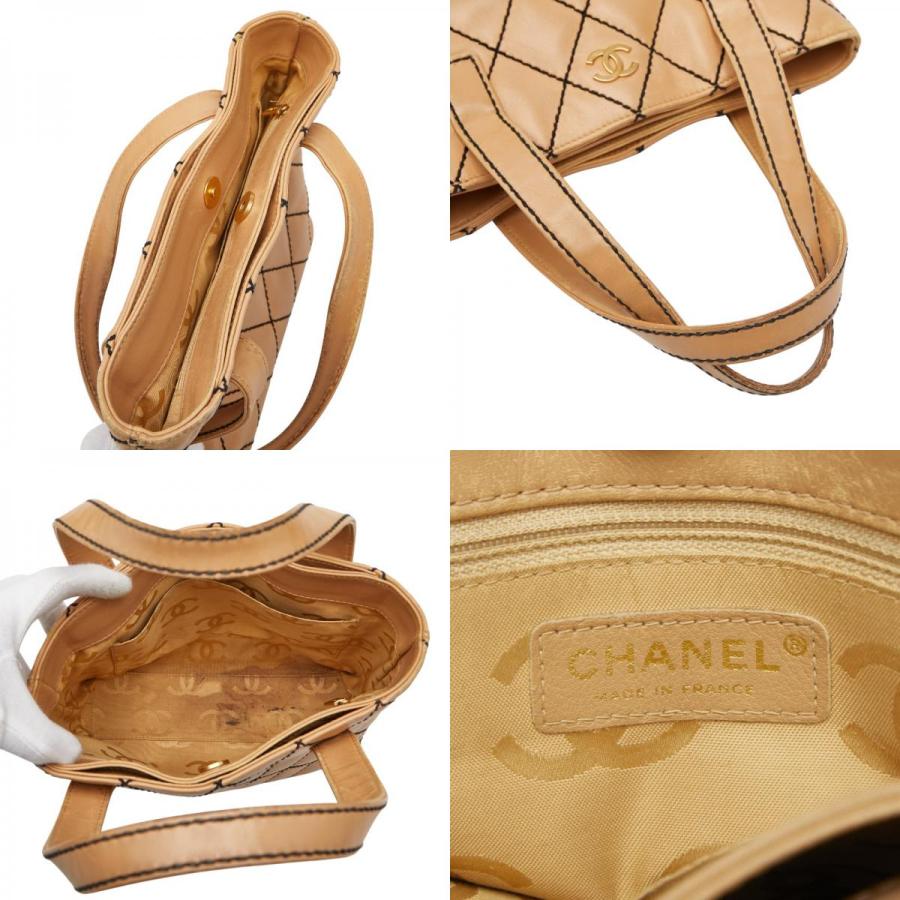 美品　CHANEL シャネル　ベージュ ワイルドステッチ ハンドバッグ CHANEL（シャネル） ワイルドステッチ ココマーク ハンドバッグ