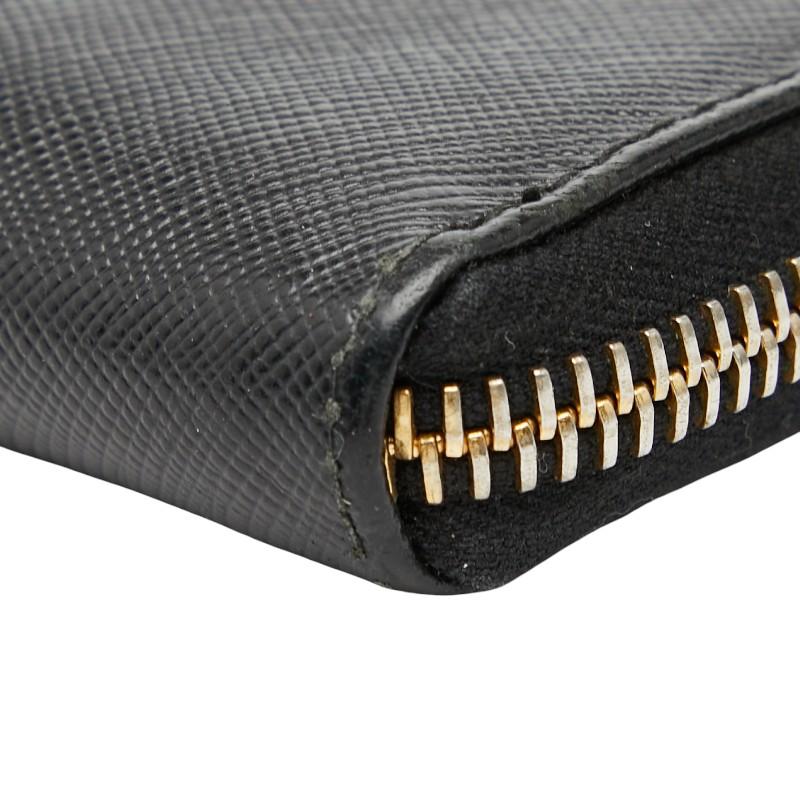 PRADA（プラダ） ロゴ 長財布 ブラック サフィアーノレザー レディース