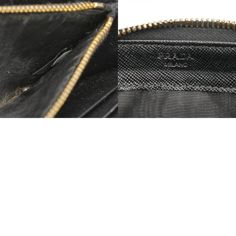 PRADA（プラダ） ロゴ 長財布 ブラック サフィアーノレザー レディース