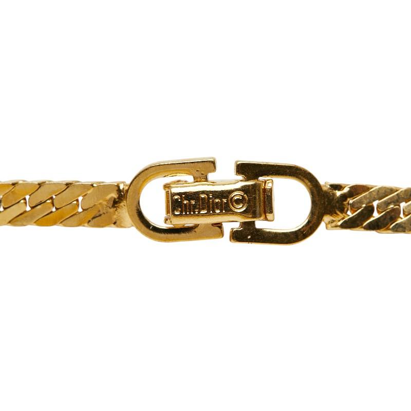 ディオール ブレスレット ゴールド メッキ ラインストーン レディース